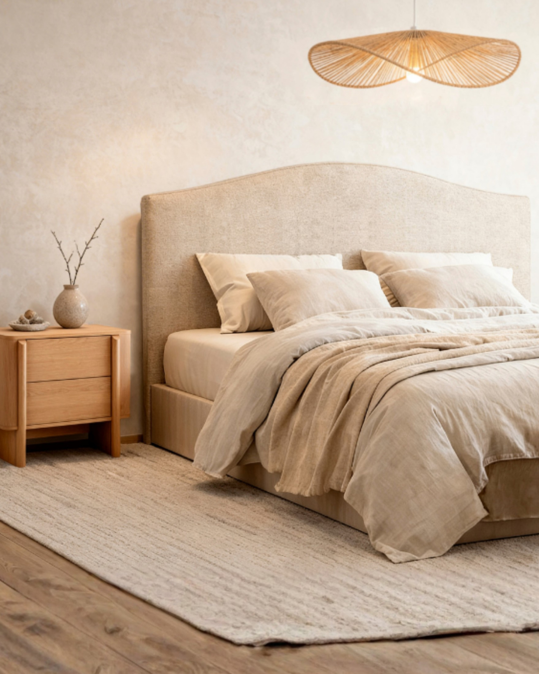 Transforma tu dormitorio en un refugio elegante: claves en cabeceros, mesitas de noche y lámparas