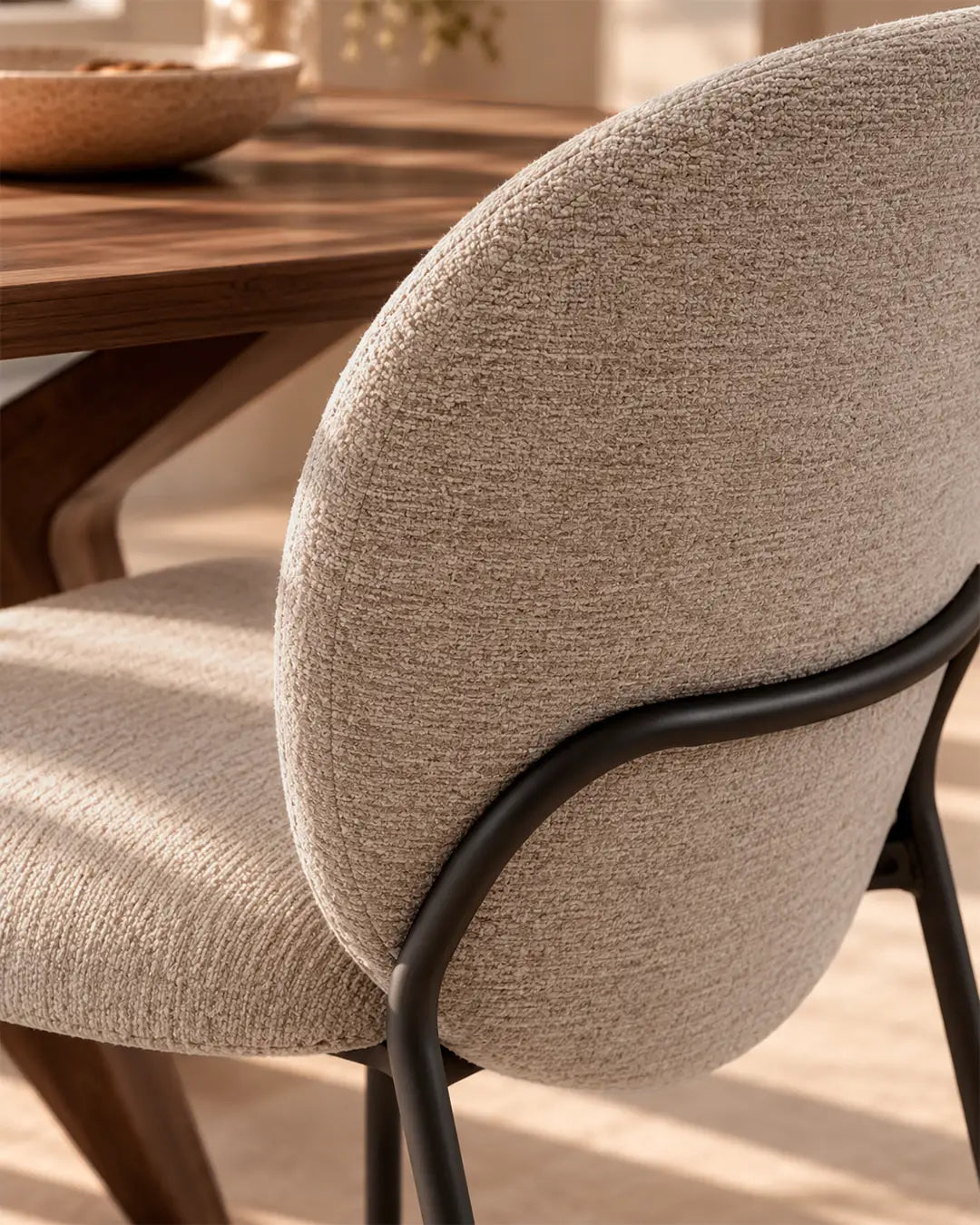 Veda // Taupe-Preto Pack 2 Cadeiras