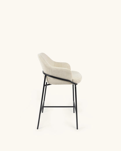 Wren // Bege - Preto Pack 2 bancos altos